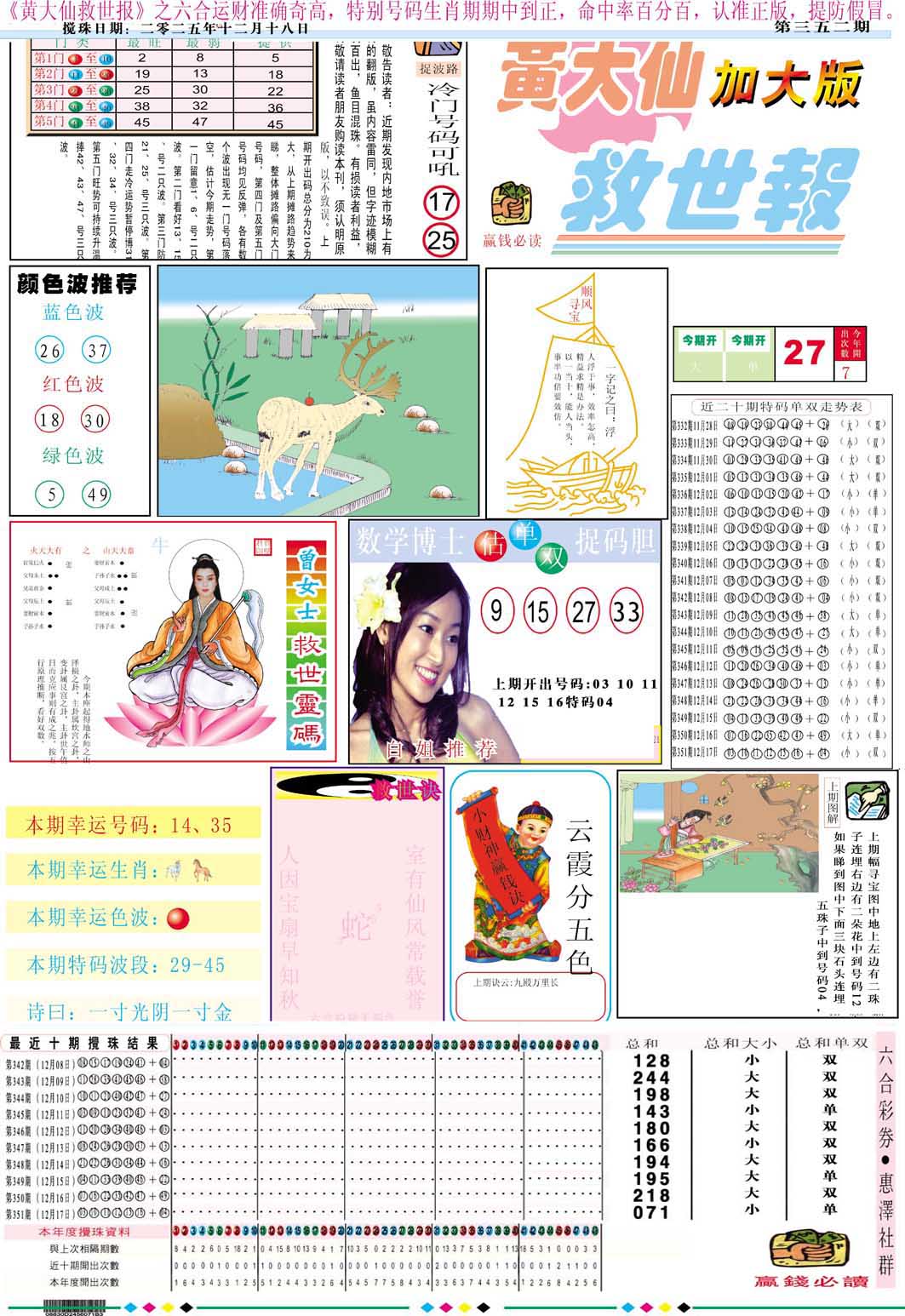 352期黄大仙救世A加大版[图]