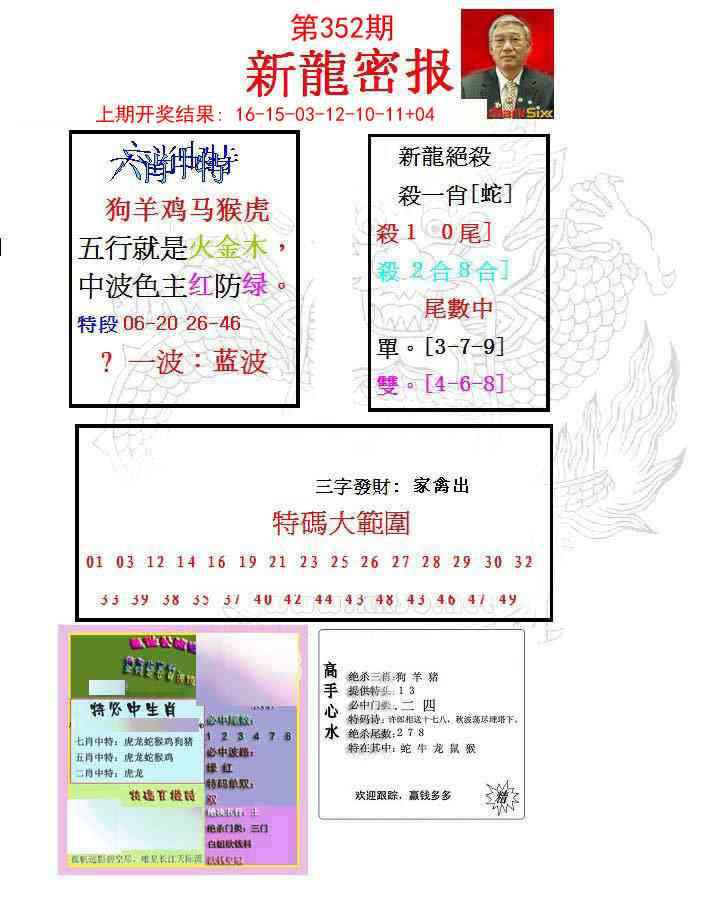 352期新龙密报[图]
