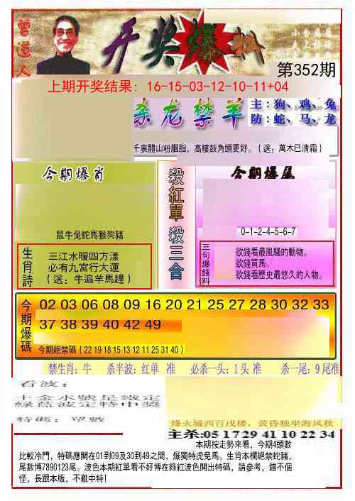 352期开奖爆料(新图推荐)[图]