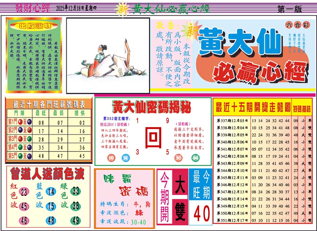 352期黄大仙必赢心经A[图]