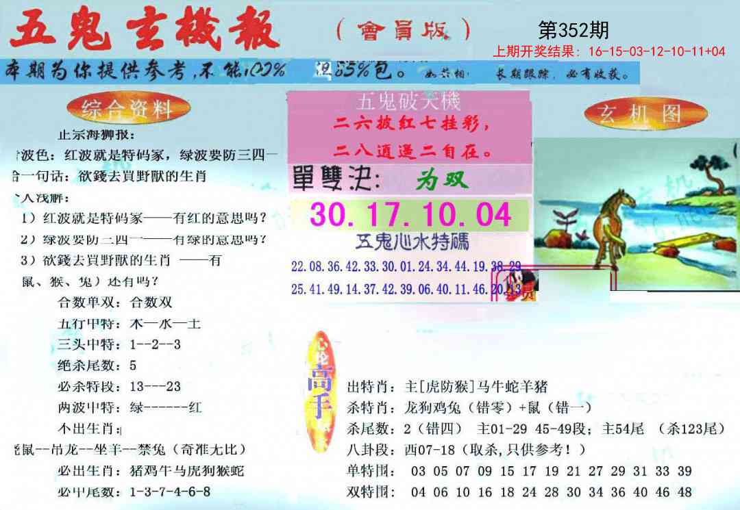 352期新五鬼玄机[图]